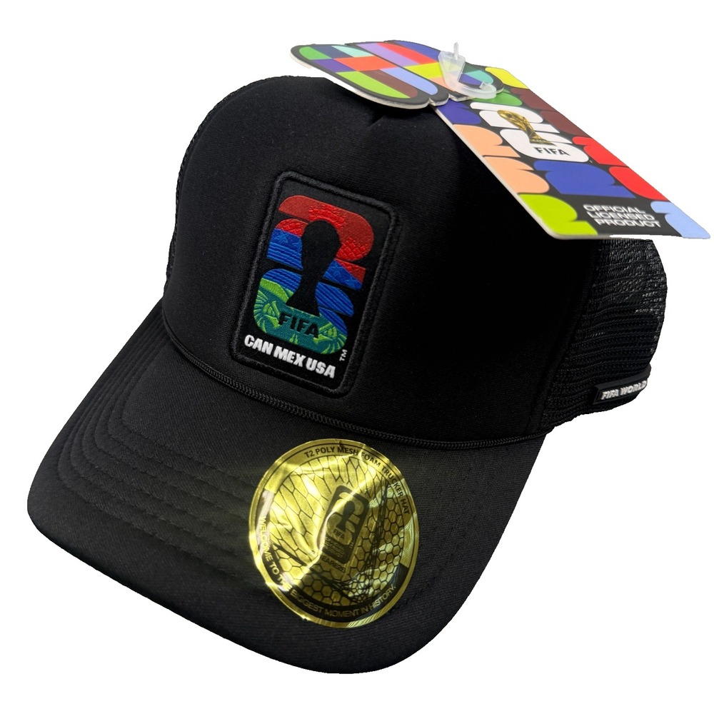 FIFA World Cup 2026 Hat Cap Black Snapback T2 Foam Trucker Official Host NWT New